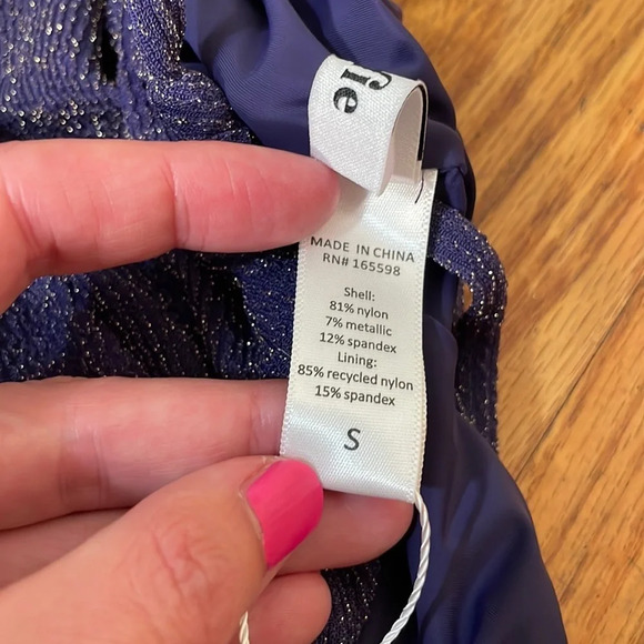 Andie Swim The Lanai One Piece Cosmic Sparkly Blue Size S NWT - Picture 4 of 5